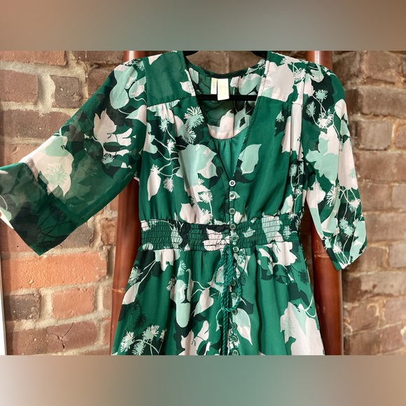 Green Floral Flowy Summer Maxi Dress - Picture 6 of 6